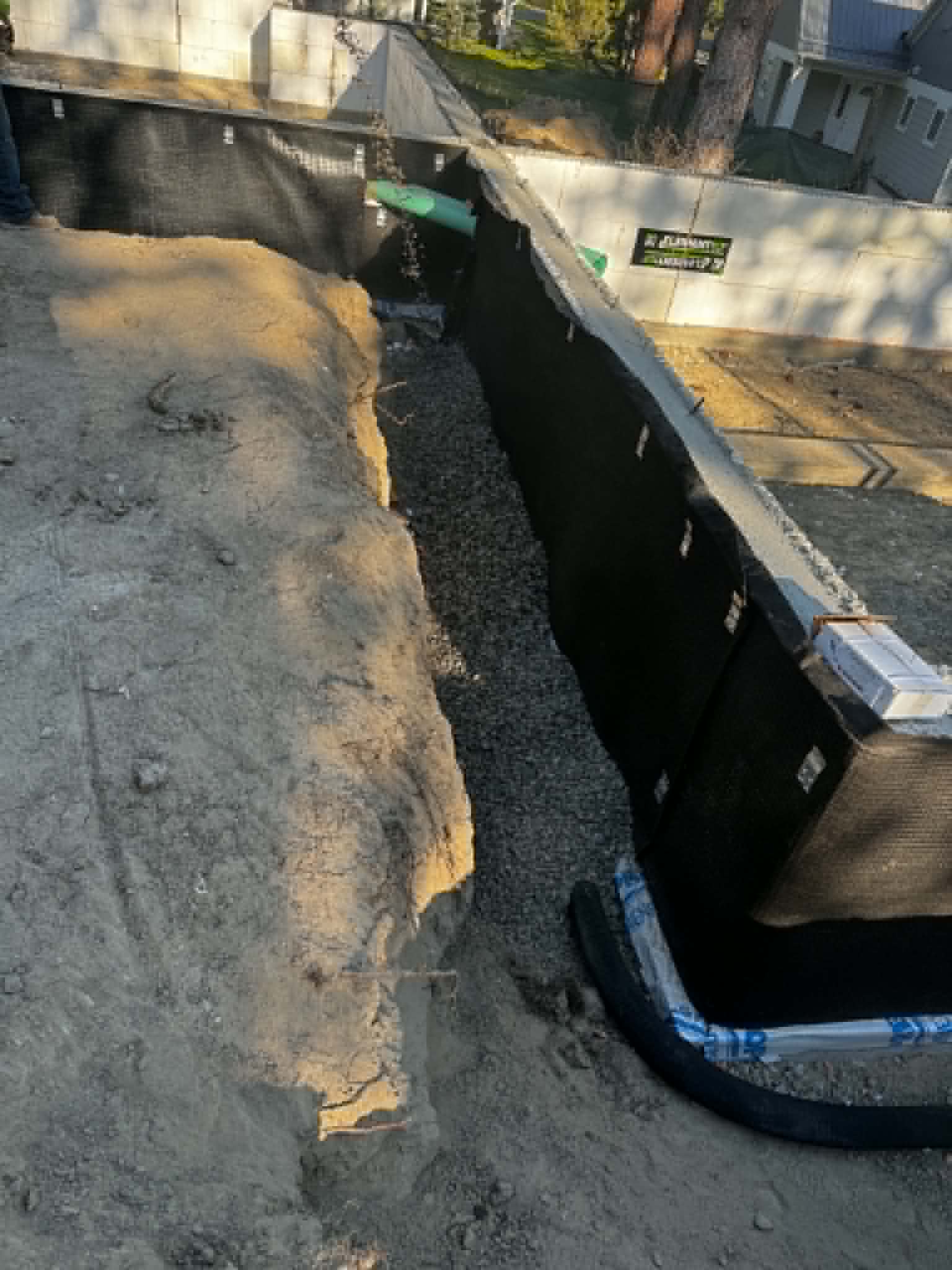 Drainage swale installation